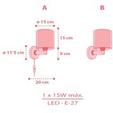 Dalber 41199 - Dečija zidna lampa RAINBOW 1xE27/15W/230V šarena | Eponuda.com