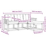  Set vanjskih sofa 4 kom. Prirodna i bež | shoptok.hr