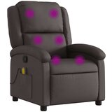 Maison Chic masažni naslanjač - Relax naslanjač temno rjavo pravo usnje, (22061911) | Shoptok.si