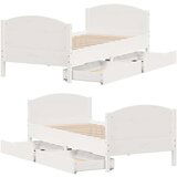 vidaXL Okvir kreveta bez madraca bijeli 90 x 200 cm masivna borovina | shoptok.hr