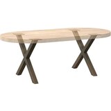  Noge za stolić X-oblika 2 kom prirodni čelik 60x(42-43)cm čelik | shoptok.hr