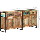 vidaXL Komoda od masivnog obnovljenog drva 172 x 35 x 80 cm | shoptok.hr