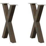  Noge jedilne mize v obliki črke X 2 kosa 50x(72-73) cm jeklo, (21828593) Cene