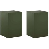  Stalak za biljke 2 pcs Maslinastozelena 40 x 40 x 60 cm Čelik - Maslinastozelena 2x (40 x 40 x 60 cm) | shoptok.hr