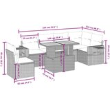 vidaXL 7-dijelni set vrtnih sofa sivi od poliratana | shoptok.hr