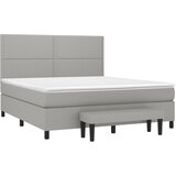  Krevet s oprugama i madracem svjetlosivi 180x200 cm od tkanine | shoptok.hr