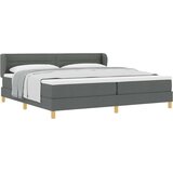 vidaXL Postelja z vzmetnico z vzmetnico Temno siva 200 x 200 cm blago, (5000126764) | Shoptok.si