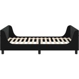  Otroški posteljni okvir z vznožjem Črna 90 x 200 cm Žamet, (5000104790) | Shoptok.si