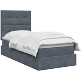  s madracem i skladištem Tamnosiva 90 x 200 cm Baršun | shoptok.hr