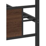  Okvir kreveta bez madraca smeđa boja hrasta 75x190 cm drveni | shoptok.hr