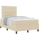  Krevet s box springom i madracem Bež 120x200 cm Tkanina | shoptok.hr