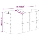  Povišena vrtna gredica od pocinčanog čelika 152x80x68 cm smeđi | shoptok.hr