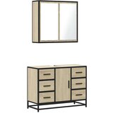 vidaXL 2-dijelni set kupaonskog namještaja boja hrasta sonome drveni | shoptok.hr