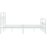 Metalni okvir kreveta uzglavlje i podnožje bijeli 140x200 cm | shoptok.hr