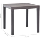  Vrtni stol s 2 klupe plastični smeđi | shoptok.hr