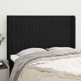  Uzglavlje s ušima crni 147x16x118/128 cm od tkanine | shoptok.hr