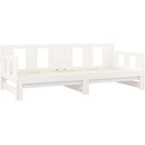  Izvlečna dnevna postelja bela trdna borovina 2x(90x200) cm, (20787884) | Shoptok.si