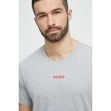 Hugo Pižama majica siva barva