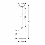  Viseća lampa na kablu PATTI 1xE27/60W/230V prečnik 15 cm zelena | Eponuda.com