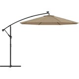  Konzolni suncobran s LED svjetlima i čeličnom šipkom 300 cm bež | shoptok.hr