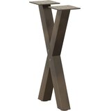  Noge za klub stolić u obliku slova X, 2 kom, prirodni čelik, 38 x (42-43) cm, čelik | shoptok.hr
