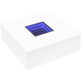  Stolić za kavu s beskonačnim LED svjetlima bijeli 100x100x40 cm | shoptok.hr