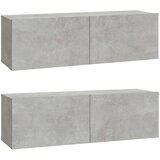  Zidni TV ormarići 2 kom sivi 100 x 30 x 30 cm konstruirano drvo | shoptok.hr