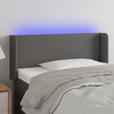 vidaXL LED uzglavlje sivo 93x16x78/88 cm od umjetne kože Cijene