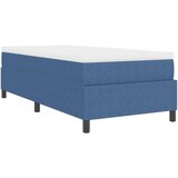 Box Postelja s vzmetnico Modra Žakardna tkanina 90 x 190 cm, (22067053) | Shoptok.si