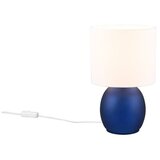 Tri O Bela/modra namizna svetilka s tekstilnim senčnikom (višina 29 cm) Vela – | Shoptok.si