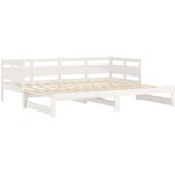  Dnevni ležaj na izvlačenje bijeli 2x(90x200)cm masivna borovina | shoptok.hr