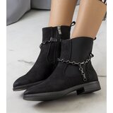 Gemre Black ankle boots with chain Lesme | ePonuda.com