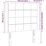  Uzglavlje s ušima tamnosmeđe 103x16x118/128 cm od tkanine | shoptok.hr
