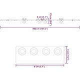  Komplet opreme za drsna vrata 400 cm jeklo črne barve, (22046969) | Shoptok.si