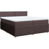  Krevet s oprugama i madracem tamnosmeđi 200x200 cm od tkanine | shoptok.hr