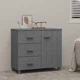 vidaXL komoda temno siva 90x40x80 cm trdna borovina Cene