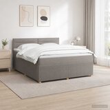  Boxspring krevet s madracem Sivosmeđa 180 x 200 cm Tkanina Slike