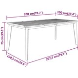  9-dijelni vrtni blagovaonski set od masivnog bagremovog drva Smeđa Dužina stola 200 cm | shoptok.hr