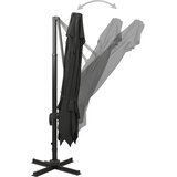  Konzolni vrtni suncobran s dvostrukim vrhom 300 x 300 cm crni | shoptok.hr