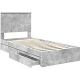  s od storage Betonski sivi 90 x 190 cm Konstruirano drvo | shoptok.hr
