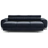 Antracitno siva baršunasti sklopiva sofa 261 cm Laurence –