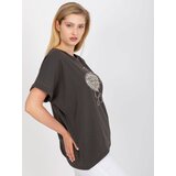 RELEVANCE T-shirt-RV-TS-7660.88P-dark khaki | Shoptok.si