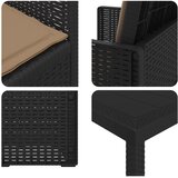  Vrtni set za objed s jastukom 7 pcs Antracit i sivosmeđa PP | shoptok.hr
