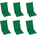  Jastuci za vrtne stolice 6 kom zeleni 120x50x3 cm od tkanine | shoptok.hr