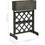  Vrtna sadilica s rešetkom siva 45x30x74 cm od masivne jelovine | shoptok.hr