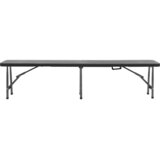  Sklopive vrtne klupe 2 kom 180 cm HDPE crne | Eponuda.com