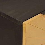 vidaXL Ormarić / Komoda 2 pcs Crna i zlatna 60 x 33 x 75 cm | shoptok.hr