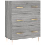 The Living Store Komoda siva sonoma 69,5x34x90 cm inženirski les - Komoda, (21503250) | Shoptok.si