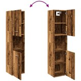 vidaXL Kupaonski viseći ormarić staro drvo 30x30x130 cm | shoptok.hr