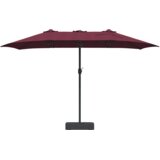  Vrtni dežnik Bordeaux rdeča 385 x 209 x 244 cm Poliester, (5000160791) | Shoptok.si